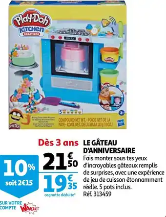 Auchan Play-doh le gâteau d'anniversaire offre