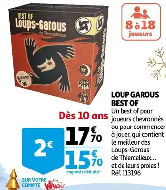 Auchan Loup garous best of offre