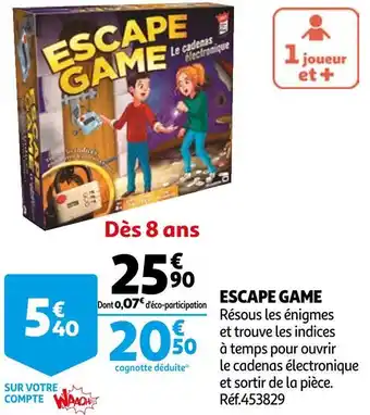 Auchan Escape game escape game offre