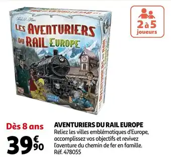 Auchan Asmodee aventuriers du rail europe offre