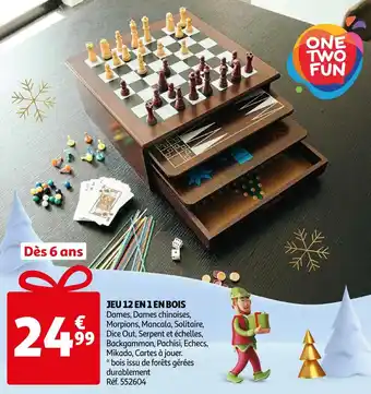Auchan Echecs et dames en bois offre