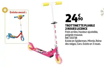 Auchan Trottinette pliable 2 roues licence offre