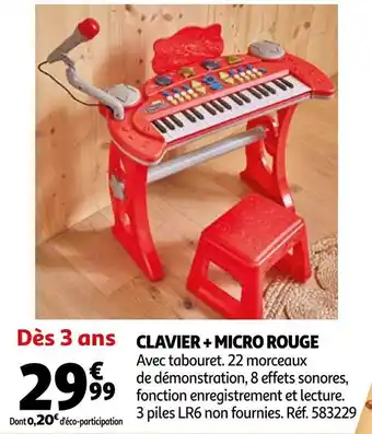 Clavier + micro rouge