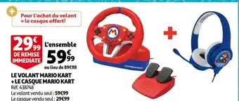 Auchan Mario kart le volant mario kart + le casque offre