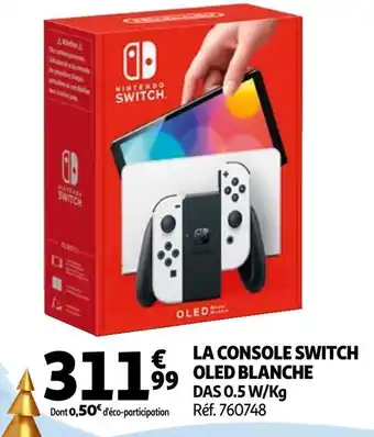 Auchan La console switch oled blanche offre