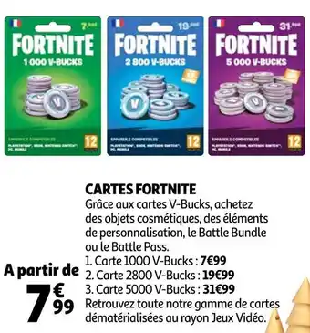 Auchan Cartes fortnite offre