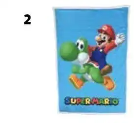 Auchan Le plaid mario & yoshi 100 x 150cm offre