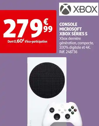 Auchan Xbox console microsoft séries s offre