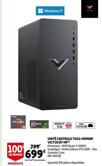 Auchan Hp unité centrale tg02-0090nf victus by offre