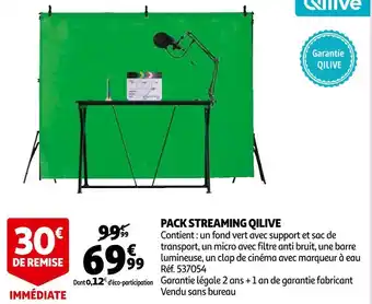 Auchan Qilive pack streaming offre
