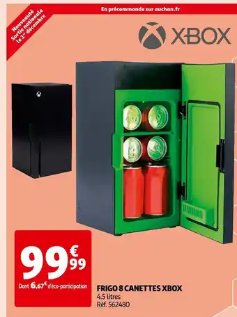 Auchan Xbox frigo 8 canettes offre