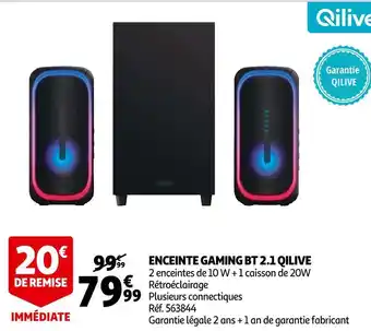Auchan Qilive enceinte gaming bt 2.1 offre