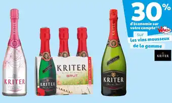 Auchan 30% d'économie sur votre compte waaoh sur les vins mousseux offre