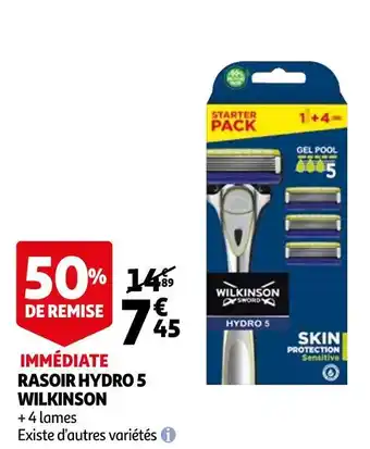 Auchan Wilkinson rasoir hydro 5 offre