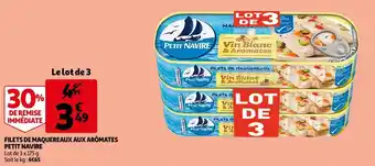 Auchan Petit navire filets de maquereaux aux arômates offre