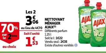 Auchan Ajax nettoyant ménager offre