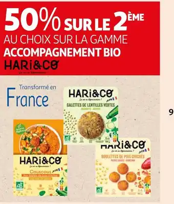 Hari&co 50% sur le 2Ăšme au choix sur la gamme accompagnement bio
