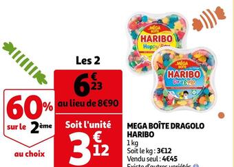 Auchan Haribo mega boîte dragolo offre