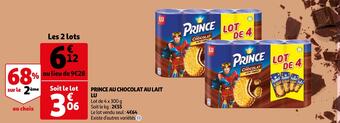 Auchan Lu prince au chocolat au lait offre