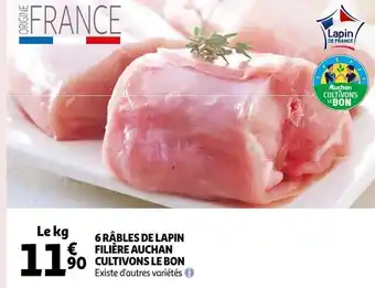 Auchan Auchan 6 râbles de lapin filière auchan cultivons le bon offre
