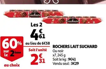 Auchan Suchard rochers lait offre
