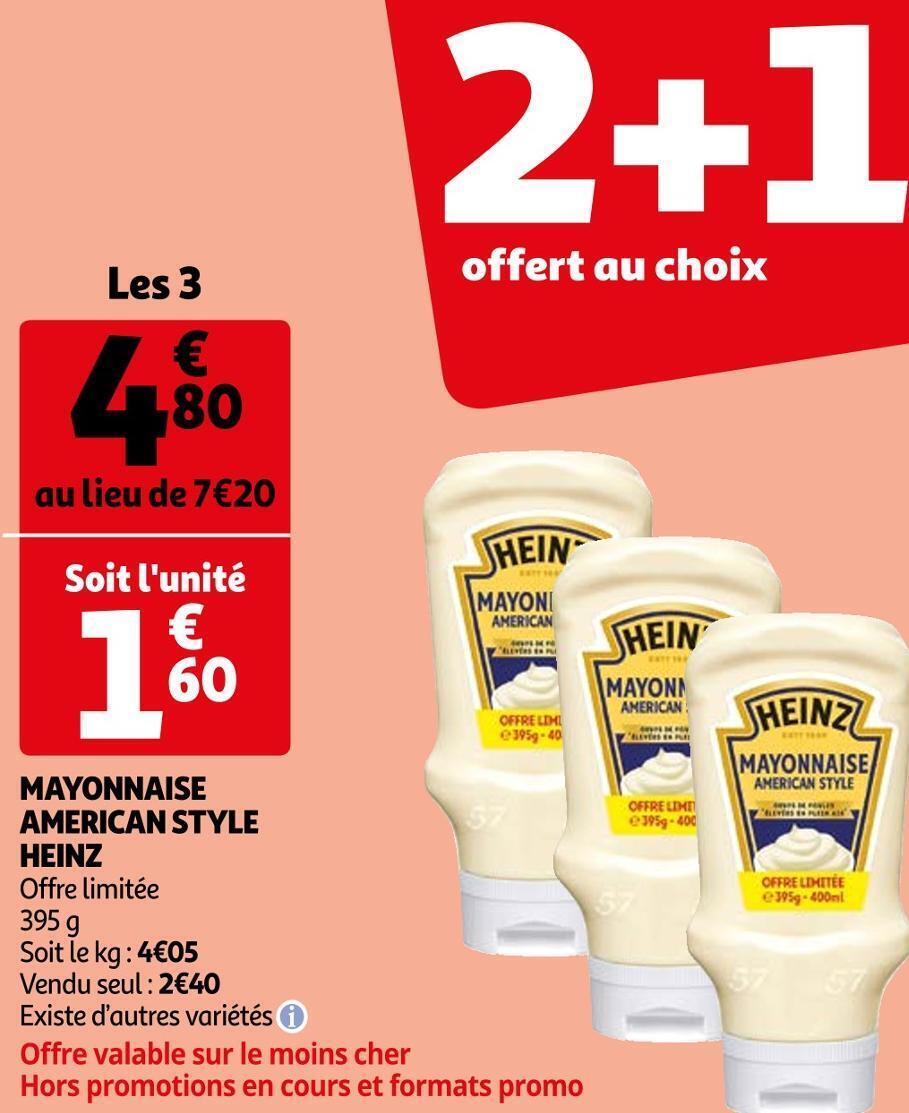Promo Heinz mayonnaise american style heinz chez Auchan