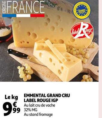Auchan Emmental grand cru label rouge igp offre