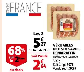 Henri raffin véritables diots de savoie