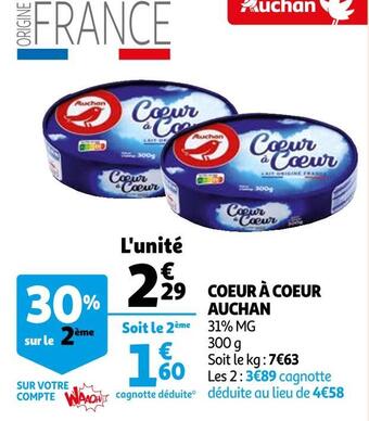 Auchan Auchan coeur à coeur offre