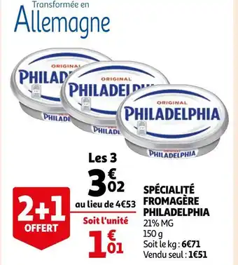 Auchan Philadelphia spécialité fromagère offre