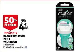 Auchan Wilkinson rasoir intuition 2 en 1 offre