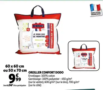 Auchan Dodo oreiller confort offre