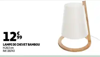 Auchan Lampe de chevet bambou offre