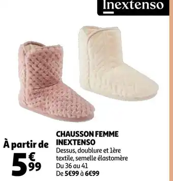 Auchan In extenso chausson femme offre