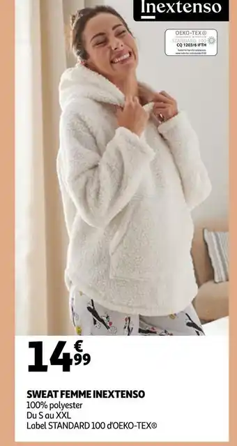 Auchan In extenso sweat femme offre