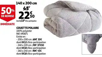 Auchan Couette polaire offre