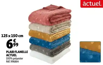 Auchan Actuel plaid flanelle offre