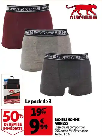 Auchan Airness boxers homme offre