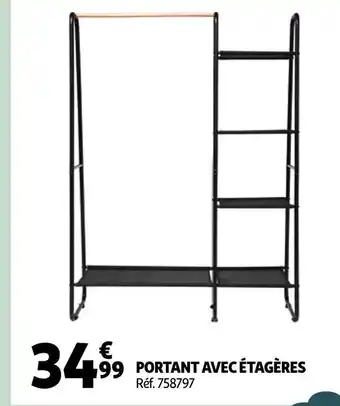 Auchan Portant avec étagères offre