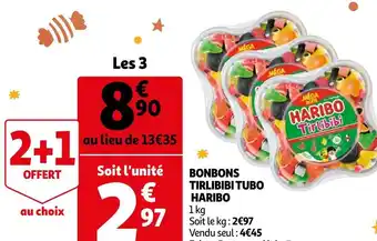 Auchan Haribo bonbons tirlibibi tubo offre
