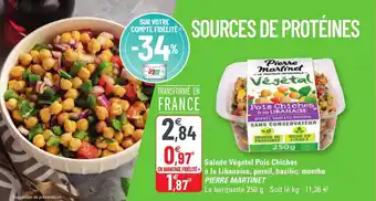 Salade végétal pois chiches à la libanaise, persil, basilic, menthe PIERRE MARTINET