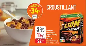 G20 Céréales blé complet triple crunchy lion NESTLE offre