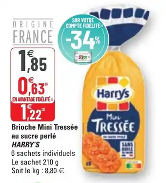 G20 Brioche mini tressée au sucre perlé HARRY'S offre
