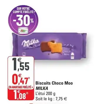 G20 Biscuits choco moo MILKA offre
