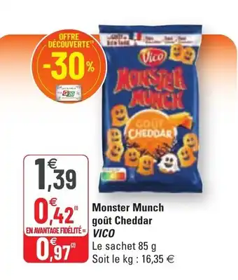 G20 Monster munch goût cheddar VICO offre