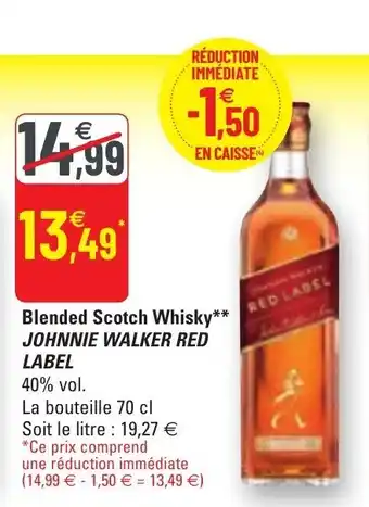 G20 Blended scotch whisky johnnie walker red LABEL offre
