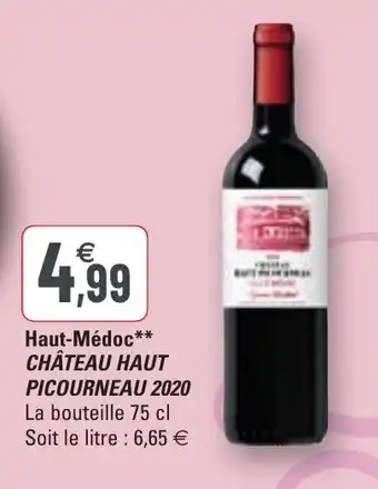 G20 Haut-médoc CHÂTEAU HAUT PICOURNEAU 2020 offre