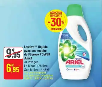 G20 Lessive liquide avec une touche de fébrèze power ARIEL offre