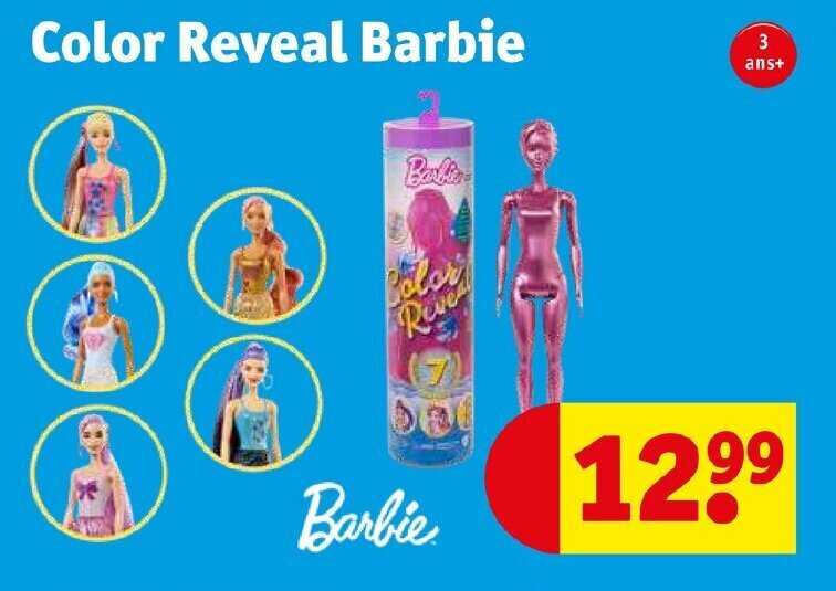 Promo Color reveal BARBIE chez Kruidvat