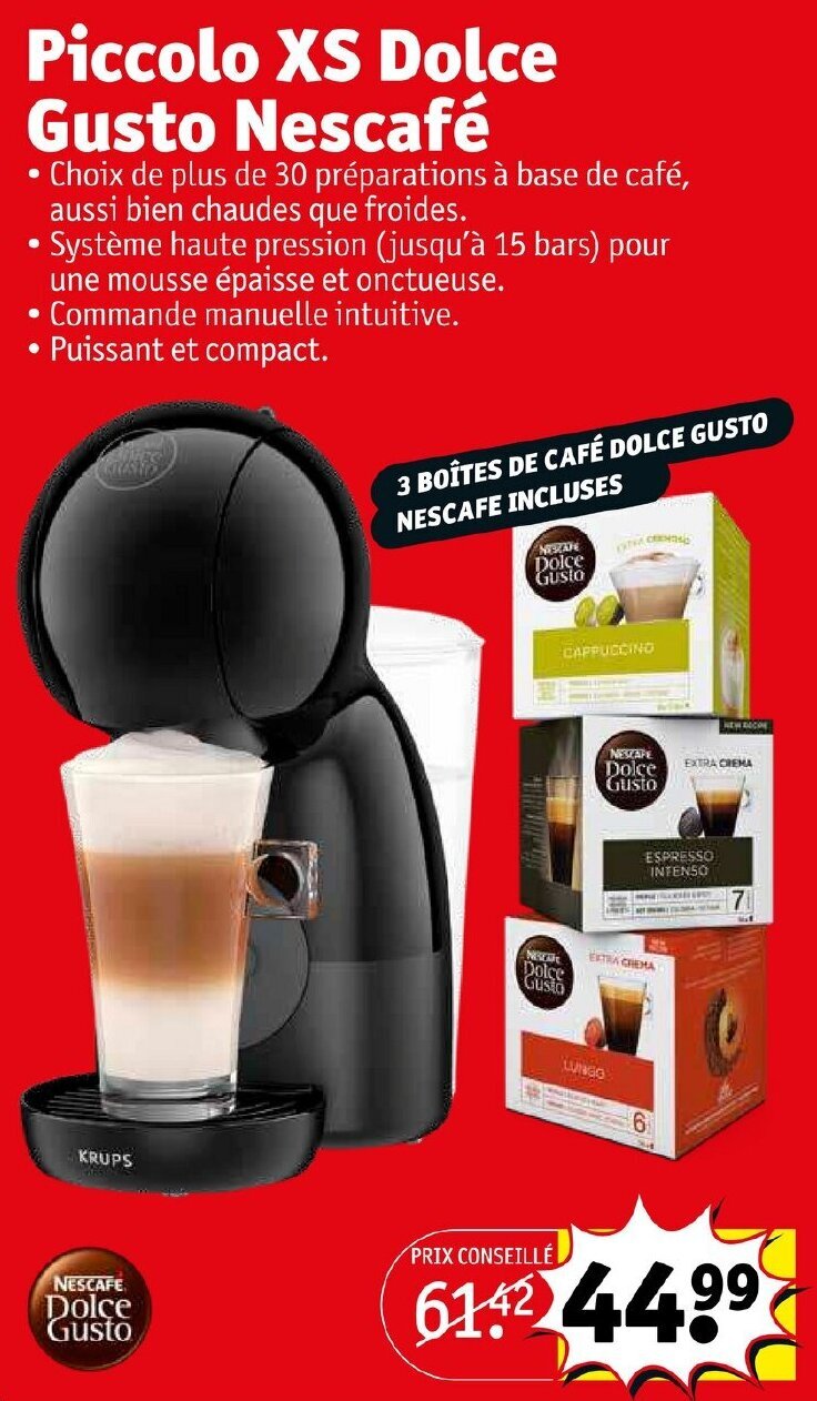 Promo Piccolo XS dolce gusto nescafé chez Kruidvat